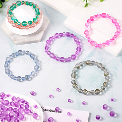 300Pcs Frosted Transparent Glass Beads&nbsp;GLAA-TA0002-78A