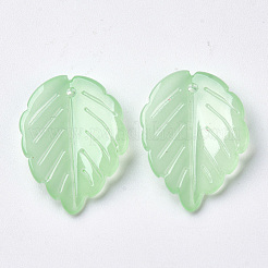 Transparent Spray Painted Glass Pendants&nbsp;GLAA-S054-006A-02