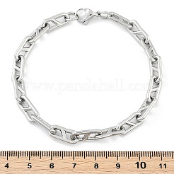 304 Stainless Steel Oval Link  Chain Bracelets for Women Men&nbsp;BJEW-F488-49A-P