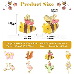 8Pcs 8 Styles Alloy Enamel Charms&nbsp;ENAM-CJ0007-39