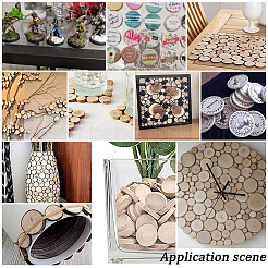 40Pcs Unfinished Beech Wooden Round Pieces&nbsp;WOOD-PH0009-48