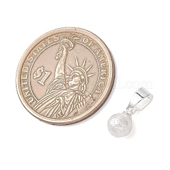 Wrinkle Textured Shell Pearl Round Charms&nbsp;PALLOY-JF05063-02