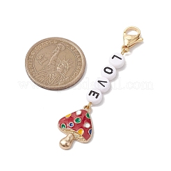 Mushroom Alloy Enamel Pendant Decoration&nbsp;HJEW-JM02004