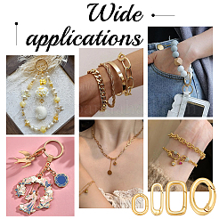 8Pcs 4 Styles Brass Spring Gate Rings&nbsp;KK-OC0001-77