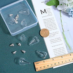 DIY Teardrop Wish Bottle Pendant Making Kit&nbsp;FIND-SC0006-84