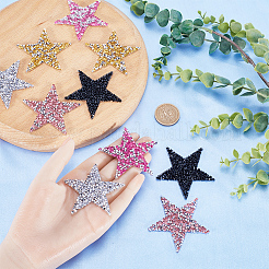 10Pcs 5 Colors Star Hotfix Rhinestone&nbsp;DIY-GF0009-02