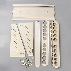 6-Tier Wooden Paint Organizer Riser Rack for 60 Bottles&nbsp;ODIS-WH0108-031