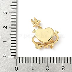 Brass Micro Pave Cubic Zirconia Pendants&nbsp;KK-F905-20G-02