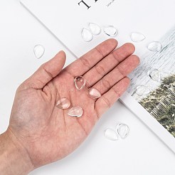 Transparent Teardrop Glass Cabochons&nbsp;GGLA-R024-18x13