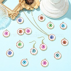 24Pcs 6 Colors Halloween Theme Glass Pendants&nbsp;GLAA-CJ0002-93