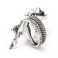 Dragon Wide Band Rings for Men&nbsp;RJEW-F126-07AS