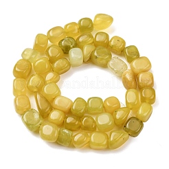 Natural Korea Olive Jade Nuggets Beads Strands&nbsp;G-T150-A02-02