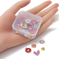 40Pcs 4 Style Alloy Enamel Charms&nbsp;ENAM-YW0003-07