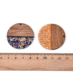 Opaque Resin and Walnut Wood Pendants&nbsp;RESI-T060-12A