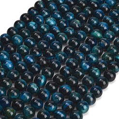 Grade AB Natural Tiger Eye Beads Strands&nbsp;G-F591-18-8mm-02