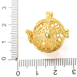 Brass Cage Pendants&nbsp;KK-CBA8ACD-03G