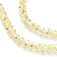 Electroplate Transparent Glass Beads Strands&nbsp;EGLA-K015-07E