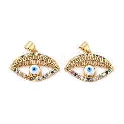 Brass Micro Pave Cubic Zirconia Pendants&nbsp;KK-H441-51G