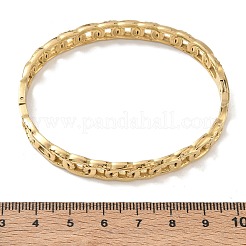 304 Stainless Steel Oval Ring Link Chain Hinged Cuff Bangles&nbsp;SA-CBAB92B-08G
