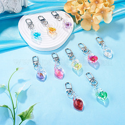 10Pcs Resin & Shell Pendant Decorations&nbsp;HJEW-TAD00001