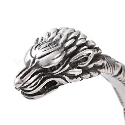 304 Stainless Steel Bird Open Cuff Bangle for Men Women&nbsp;BJEW-M230-03AS