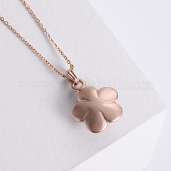 Vintage Stainless Steel Flower Pendant Necklaces for Women&nbsp;TN5325