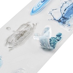 Spray Wave Waterproof PET Decorative Stickers&nbsp;DIY-Q052-02B