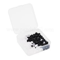 200Pcs 2 Colors Imitation Cat Eye Resin Bead Spacers&nbsp;RESI-YW0001-10
