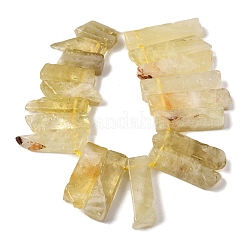 Natural Lemon Quartz(Heated) Beads Strands&nbsp;G-S386-D20