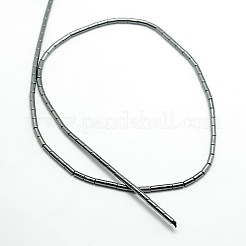 Grade AA Non-magnetic Synthetic Hematite Column Beads Strands&nbsp;G-F161-07C