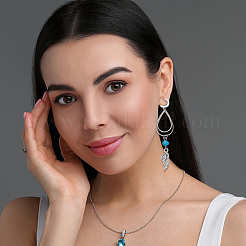 2 Pairs 2 Colors 925 Sterling Silver Hoop Earring Findings&nbsp;FIND-GO0001-69