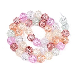 Transparent Crackle Glass Beads Strands&nbsp;GLAA-Q115-03B
