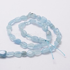 Natural Aquamarine Nuggets Bead Strands&nbsp;G-M298-20
