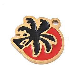 304 Stainless Steel Enamel Charms&nbsp;FIND-I068-02G-02