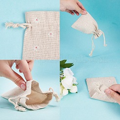 Polycotton(Polyester Cotton) Packing Pouches Drawstring Bags&nbsp;X-ABAG-T004-10x14-01