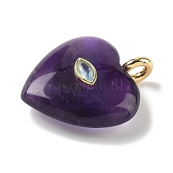 Natural Amethyst Pendants&nbsp;G-P585-03G-11