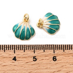 Brass Enamel Charms&nbsp;KK-H002-35G-03-RS