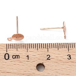 Brass Stud Earring Findings&nbsp;KK-K225-02A-RG
