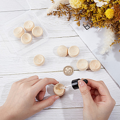 10Pcs Half Round Wooden Aromatherapy Diffuser&nbsp;AJEW-GF0015-18A