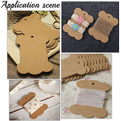 80Pcs Bone Shape Paper Thread Winding Boards&nbsp;SENE-SC0001-08