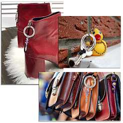 Natural & Synthetic Gemstone Chips & Alloy Feather Shoes Charms&nbsp;HJEW-FH00046