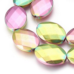 Electroplated Non-magnetic Synthetic Hematite Beads Strands&nbsp;G-P392-V08