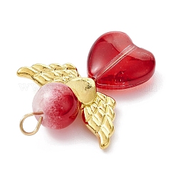 10Pcs 10 Color Glass Beaded Pendant&nbsp;PALLOY-JF02272