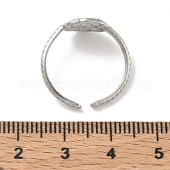 304 Stainless Steel Cuff Open Rings&nbsp;RJEW-D343-02P