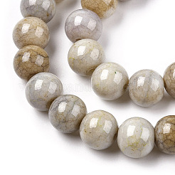 Ombre Effect Dyed Crackle Glass Beads&nbsp;X1-GLAA-T031-10mm-01V