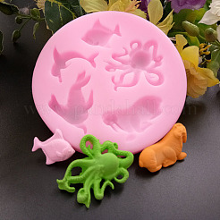 Marine Animals Shape DIY Food Grade Silicone Molds&nbsp;LS-AJEW-P046-19