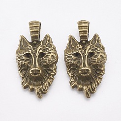 Tibetan Style Alloy Pendants&nbsp;X-TIBEP-WH0001-01AB-NF