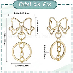 18Pcs Alloy Keychain Clasps&nbsp;KEYC-SC0001-74B-G