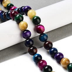 7 Colors Natural Tiger Eye Beads Strands&nbsp;G-A220-A01-02