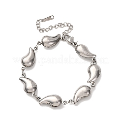 304 Stainless Steel Teardrop Shape Link Bracelets for Women&nbsp;BJEW-L706-05P